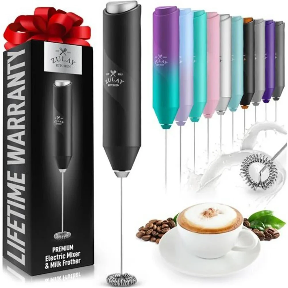 Kitchen Milk Frother Handheld Drink Mixer for Coffee Lattes Matcha Cappuccino